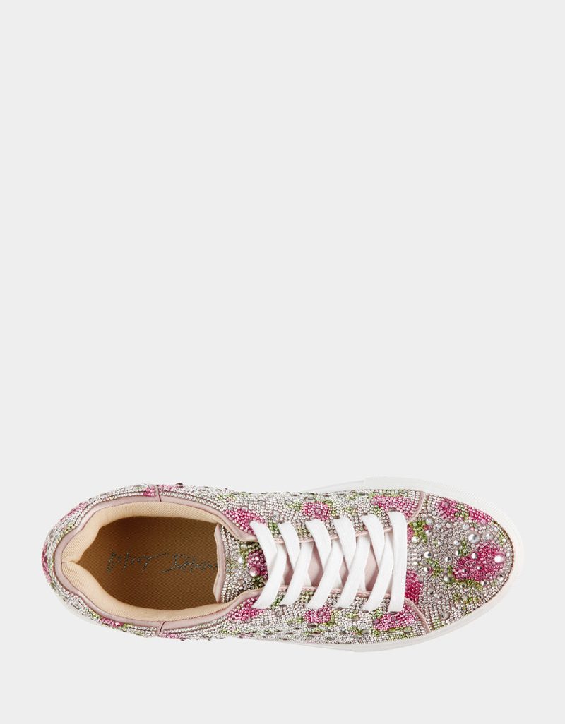 BETSEYJOHNSON SNEAKERS SB SIDNY RHINESTONEFLORAL TOP