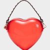 KITSCH HEART BEAT CROSSBODY RED - HANDBAGS - Betsey Johnson