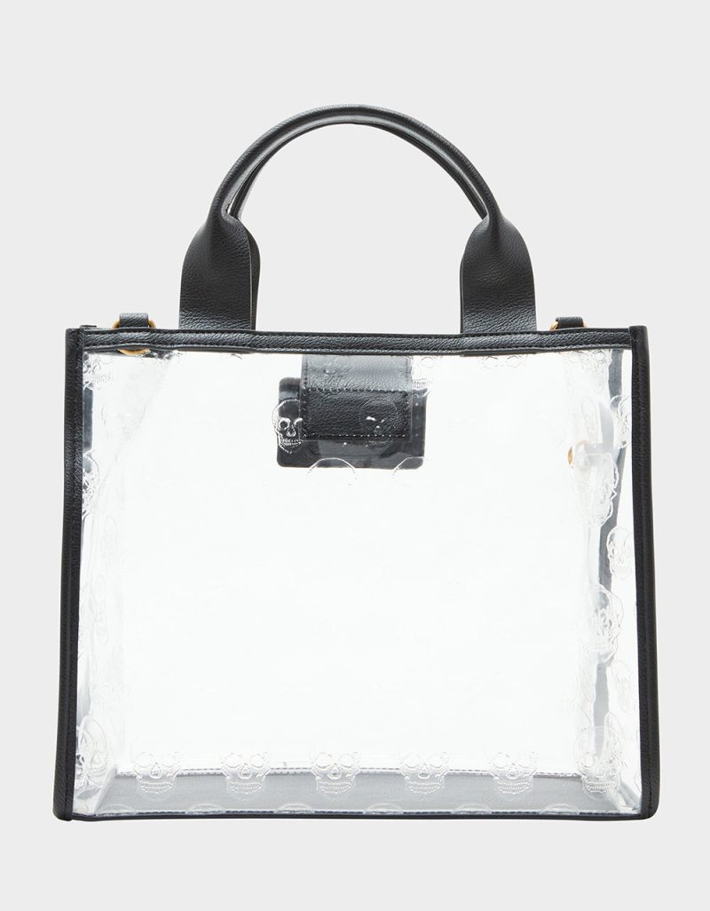 BETSEYJOHNSON HANDBAGS BJ35250N CLEAR BLACK BACK