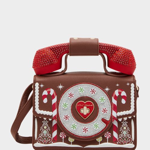 KITSCH GINGERBREAD PHONE BAG BROWN - HANDBAGS - Betsey Johnson