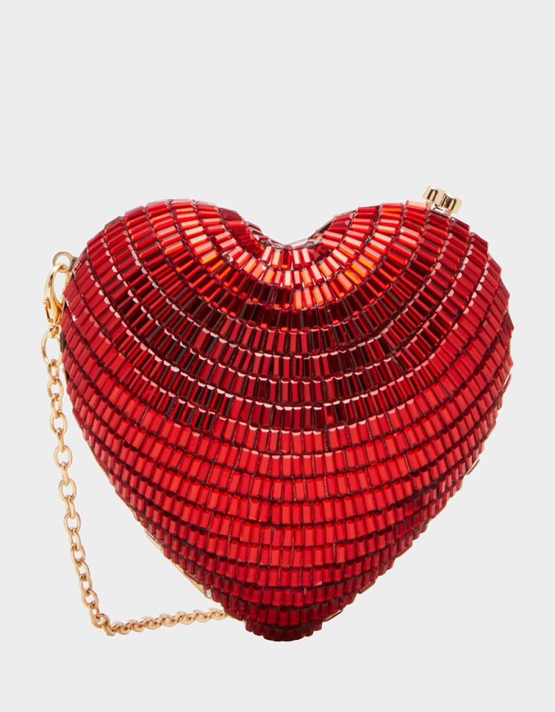 STOLE MY HEART RED - HANDBAGS - Betsey Johnson