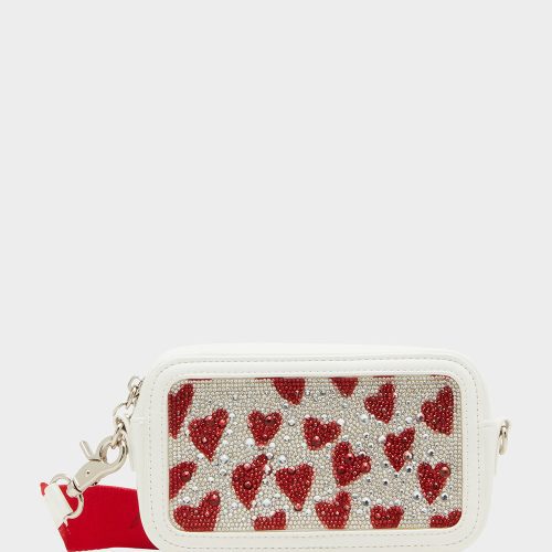 RHINESTONE CAMERA BAG RED MULTI - HANDBAGS - Betsey Johnson